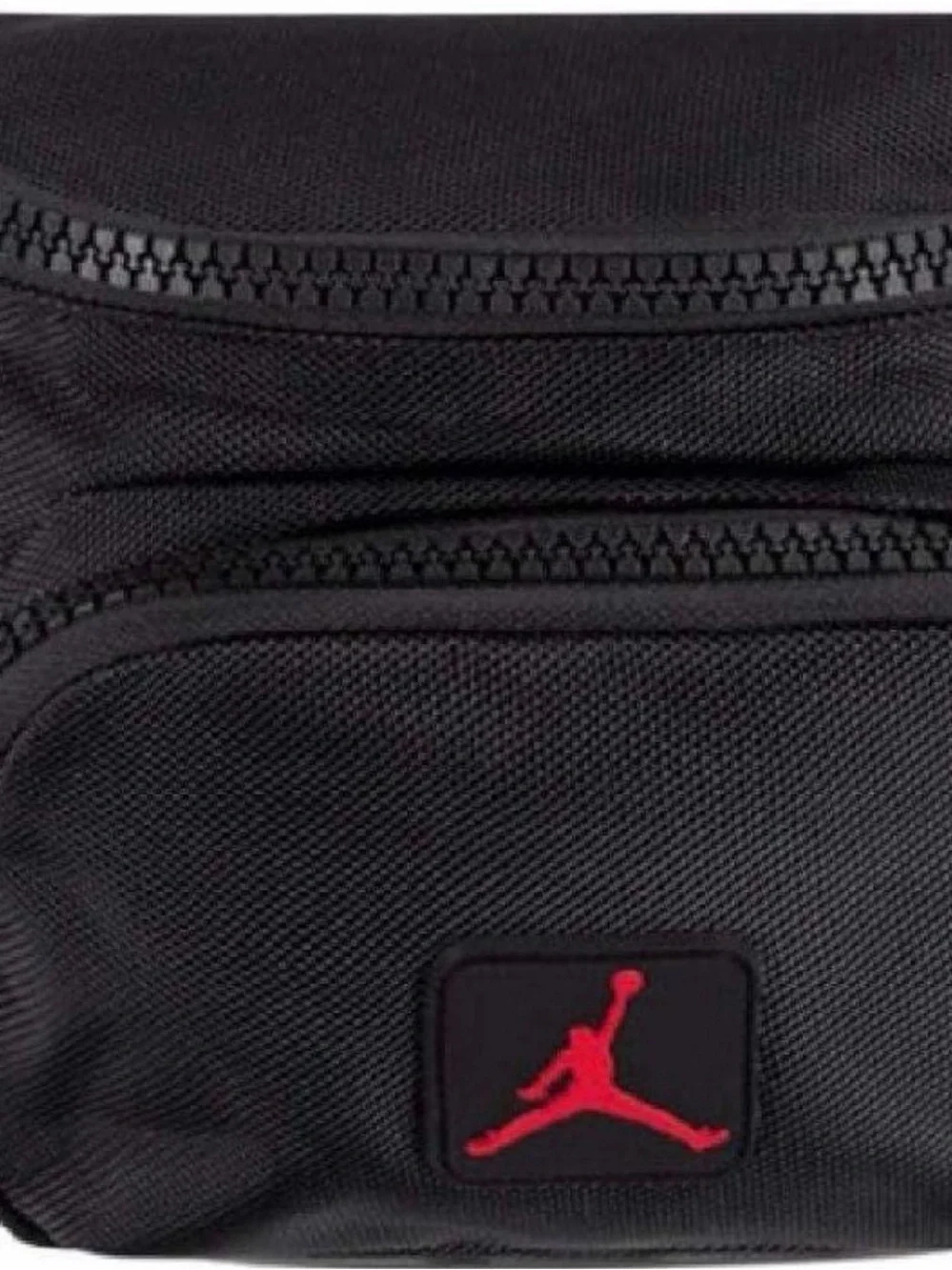 Jordan Black Waist Bag with Red Jumpman Accent